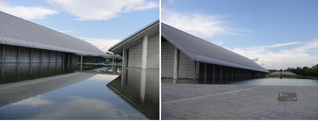           사가와미술관은 건물 둘레에 물을 담아 놓았습니다.