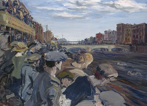 Jack B. Yeats, Irish, 1871-1957 
The Liffey Swim, 1923
Oil on canvas
61 x 91 cm