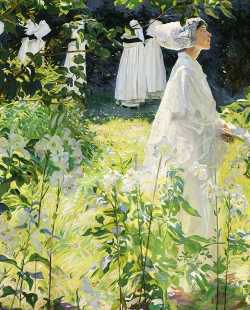 William John Leech (1881-1968)
A Convent Garden, Brittany, c. 1913
Oil on canvas, 132 x 106 cm