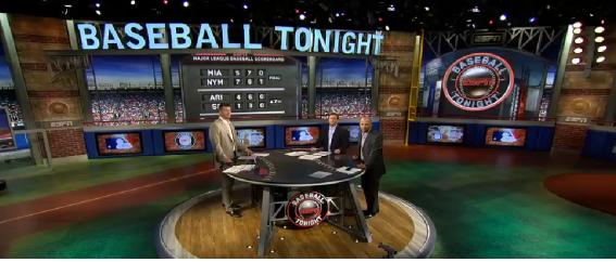 미국 ESPN 'baseball tonight' 방송 화면 갈무리(4/16)
