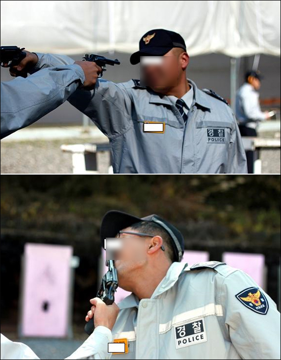 최근 서울 구파발 검문소에서 일어난 총격 사건으로 의경이 숨져 경찰의 기강이 무너졌다는 비판이 높아지고 있는 가운데, 경찰들이 사격장에서 장난을 치는 사진이 인터넷에서 퍼져 논란이 되고 있다
