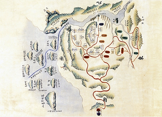 조선 숙종 27년(1701)에 만들어진 ‘전라우도 군산진 지도’
