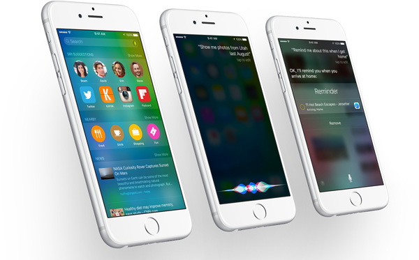 애플 새 운영체제 iOS9이 적용된 아이폰6