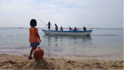 필리핀 다안바타얀 욜란다 피해지역 해안에서