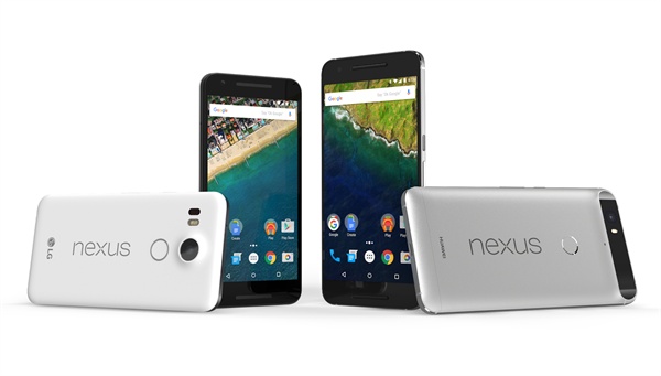 구글 안드로이드 6.0 마시멜로우 레퍼런스 스마트폰인 LG 넥서스 5X와 화웨이 넥서스 6P