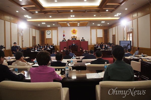 지난 9월 2일 열린 대구시의회 임시회 모습.