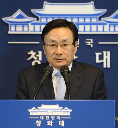 주철기 외교안보수석이 지난 11일 춘추관에서 다음 주 열릴 한·미정상회담에 대해 브리핑하고 있다. 