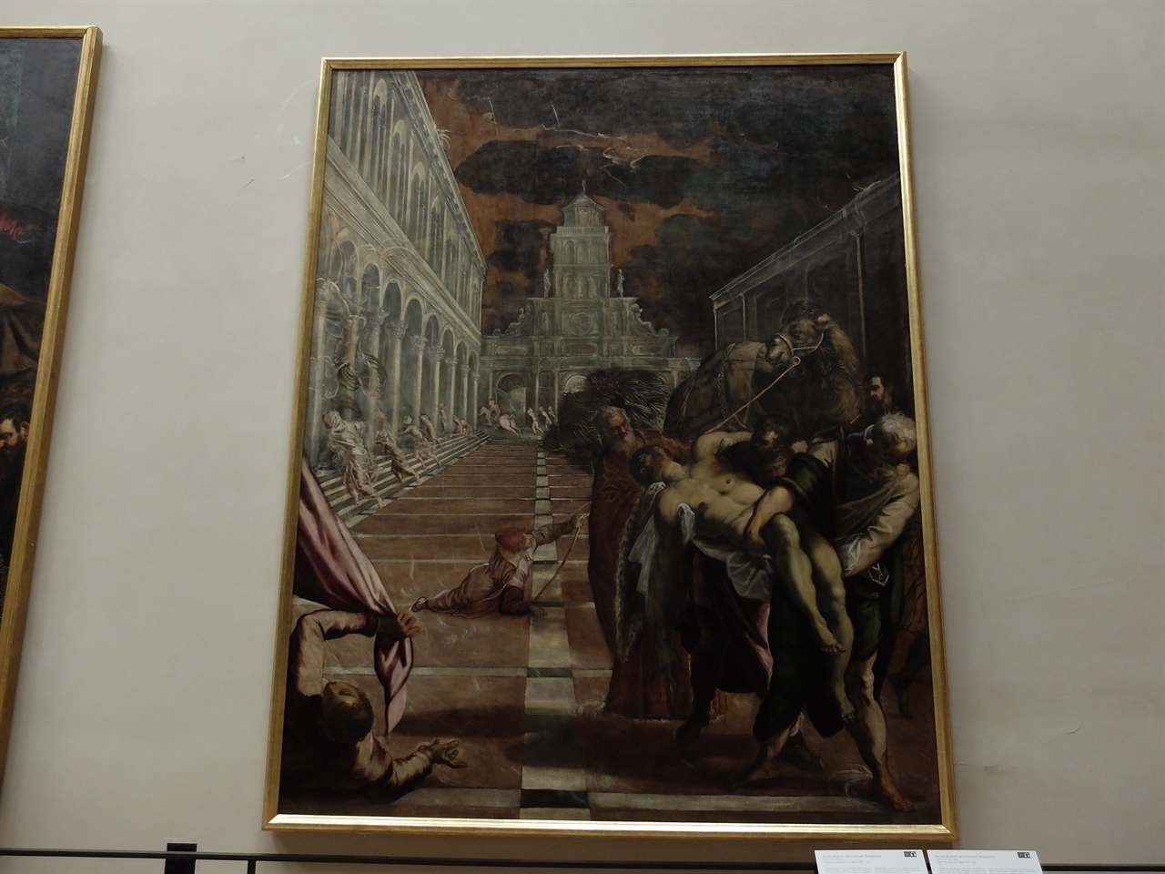틴토레토, '성 마르코의 시신 피신', 베네치아 아카데미아 미술관. 베네치아의 수호 성인, 성 마르코의 시신을 알렉산드리아에서 베네치아까지 모셔오는 과정을 담은 틴토레토의 '성 마르코 연작' 중 한편입니다.