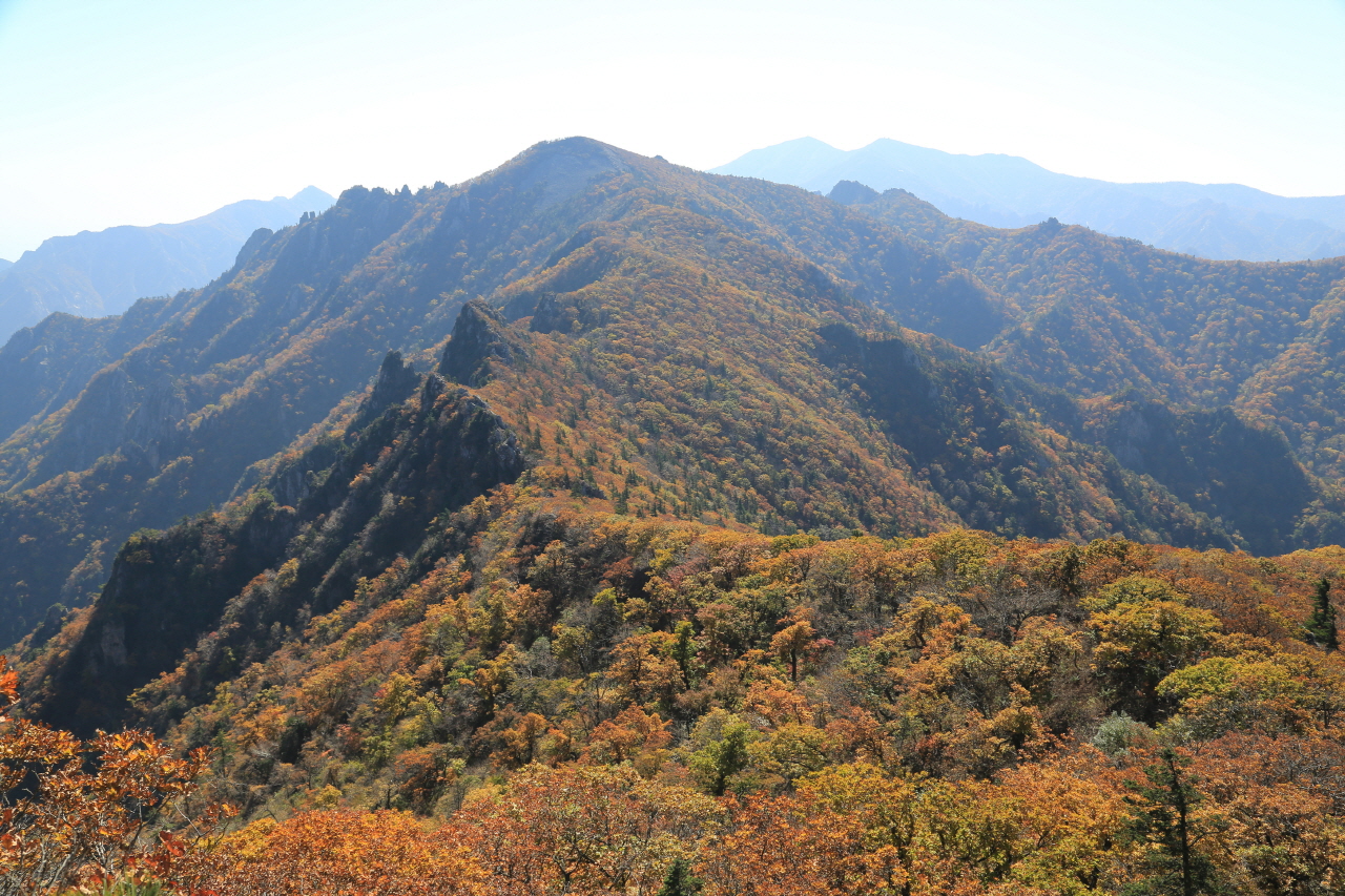 가을 설악산의 모습