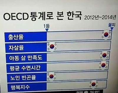 OECD통계로 본 한국. 헬조선의 상황을 요약한다.