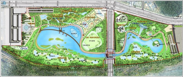  대전시가 추진하는 도안 갑천지구 친수구역 조성사업 계획도.