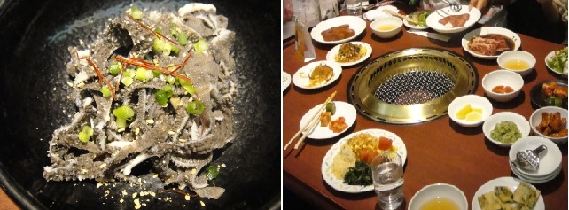            일본에서 날로 먹을 수 있는 고기는 소 위뿐입니다. 소 세 번째 위와 식탁 모습입니다.