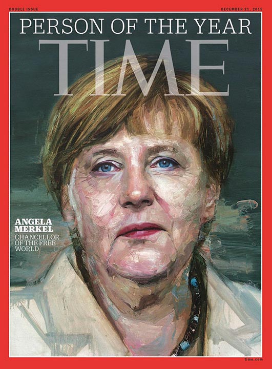 앙겔라 메르켈 독일 총리를 '올해의 인물'로 선정한 <타임> 최신호 갈무리.