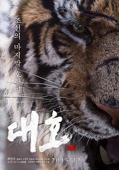  조선의 마지막 호랑이를 다룬 영화 <대호>의 포스터.