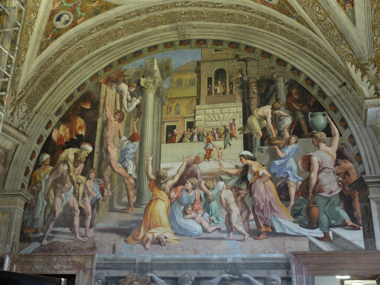 라파엘로, ‘보르고 화재’, 바티칸 박물관 보르고 화재의 방.