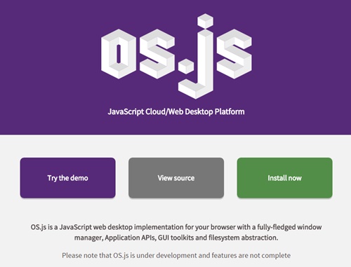 'OS.js' 홈페이지