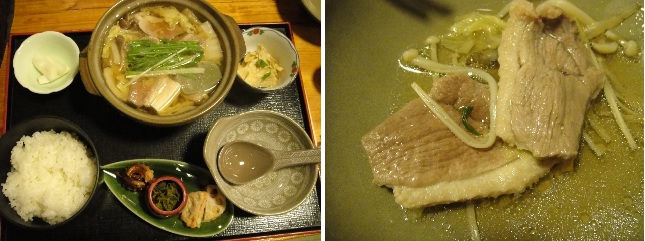 　　　　오리 고기 찌개와 오리고기입니다. 오리고기는 일본말로 가모(鴨)라고 합니다. 가모 오리는 일본 교토에서 지명이나　먹거리 이름으로 자주 만날 수 있습니다.