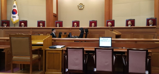 지난 해 5월 28일 전교조 법외노조 관련 헌법재판소의 판결 모습. 
