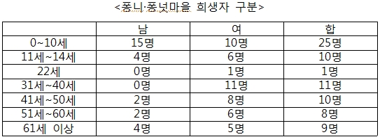  퐁니퐁넛마을 희생자 구분