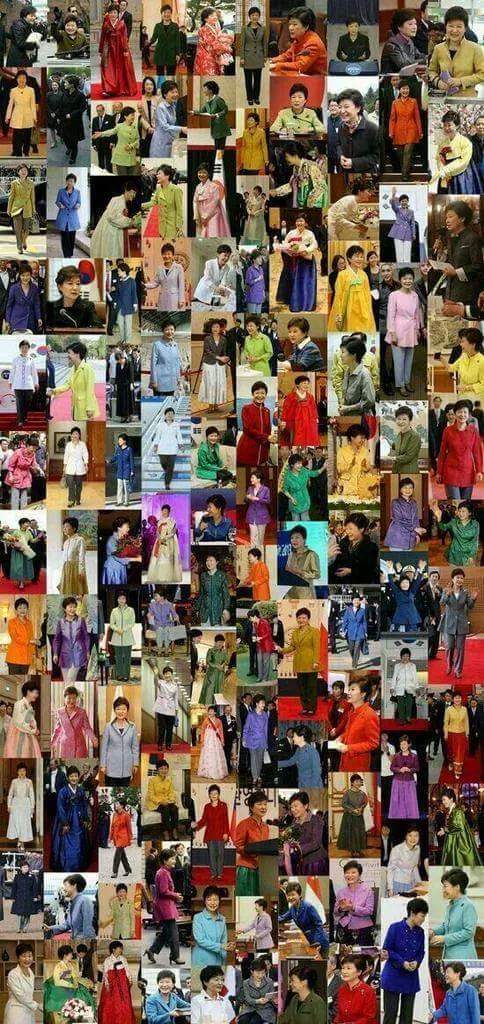 박근혜 대통령은 2013년 2월 취임한 이후 일 년 동안 착용한 옷이 122벌이나 됐다. 그 후 2년이 지났으니  300벌이 넘지 않았을까?