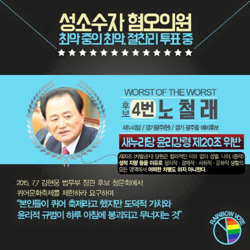  ▲   노철래의원   ⓒ 평등을 위한 한 표 Rainbow Vote 제공