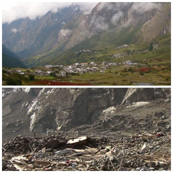 지난해 4월 25일 네팔대지진참사로 사라져버린 랑탕마을이다. 관광객을 포함해 350여 명 중 150여 명만 살아남았고 아직도 복구조차 시작되지 못했다. 