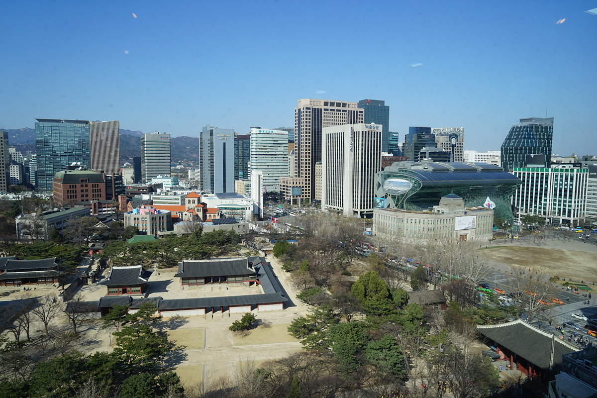 서울시청 서소문별관 13층에서 바라본 서울시 풍경