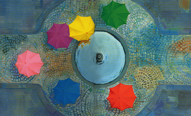<노란 우산> 그림 중 일부