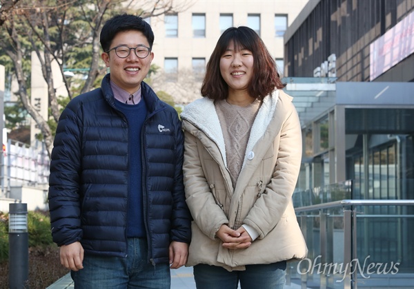 김선경 청년혁명 집행위원장과 최경은 청년다락 대표.