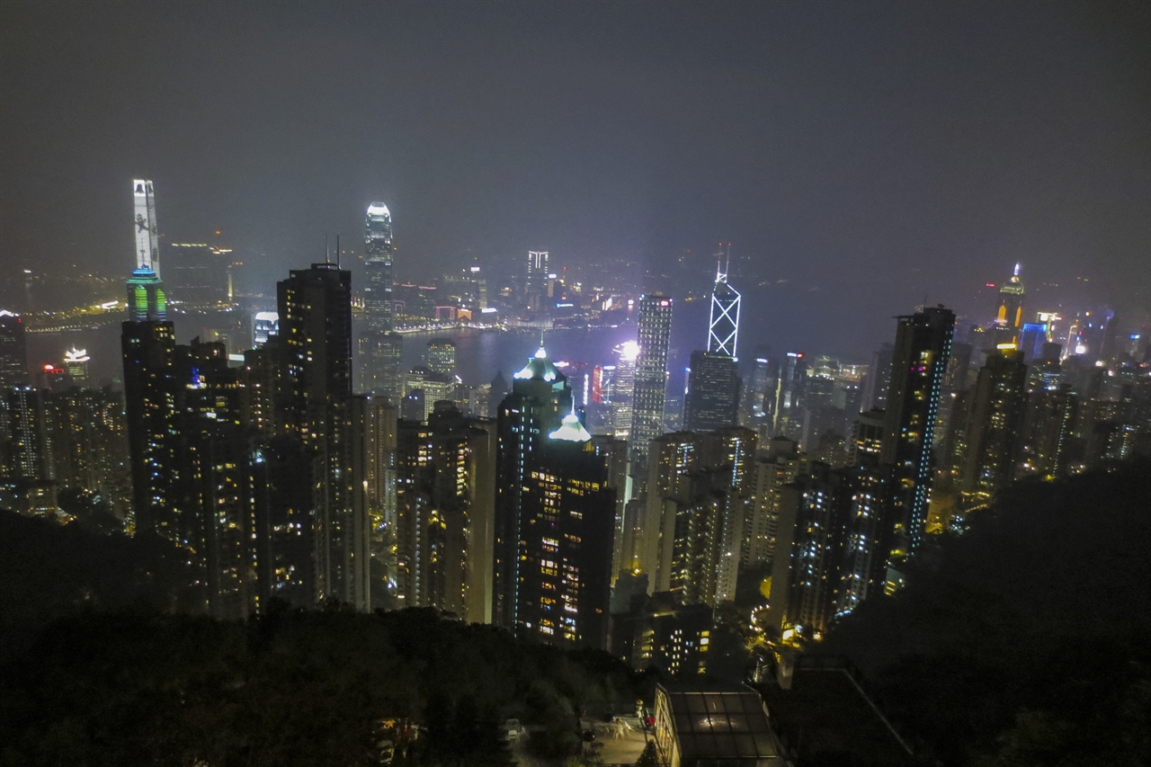 빅토리아 피크에서 바라본 홍콩의 야경