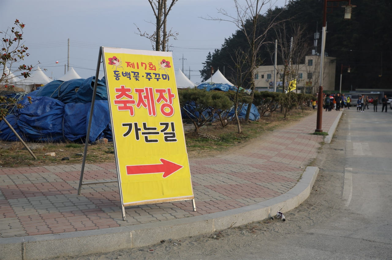 축제장 가는길 제17회 동백꽃.주꾸미 축제장 가는길