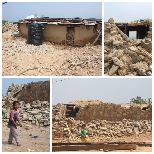 나가라곳 인근 타망족 마을에 집들이 여전히 방치되어 있고 사람들은 잘려나간 집들에 의지해 살고 있었다.