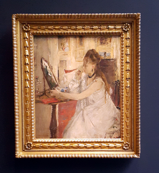 <화장하는 젊은 여인(Femme a sa toilette)>, 베르트 모리조(1877), 오르세 미술관.