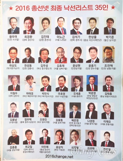 2016총선네트워크 대표자들이 6일 오전 11시께 서울 종로구 통인동 참여연대에서 기자회견을 열고 온·오프라인 투표로 뽑힌 최종 낙선 후보 'Worst(워스트) 10 후보'를 발표하고 있다. 