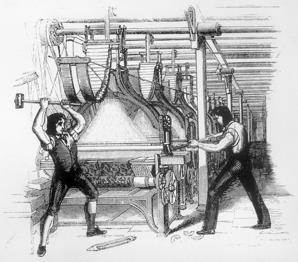 19세기 초에 일어난 Luddites의 기계파괴운동