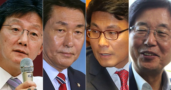 16일 새누리당은 유승민, 안상수, 윤상현, 강길부(사진 왼쪽부터) 등 무소속 의원 7명의 복당을 허용하기로 결정했다.