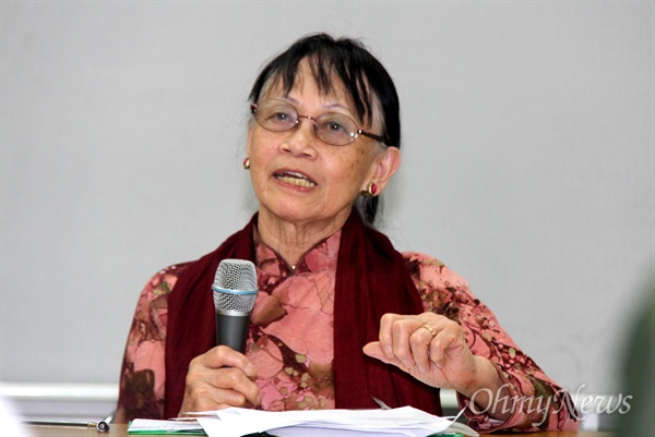 베트남 역사학자인 응우옌 닥 누 마이, '고엽제, 다이옥신 피해 희생자를 위한 베트남협회' 프랑스·유럽지역 대표.