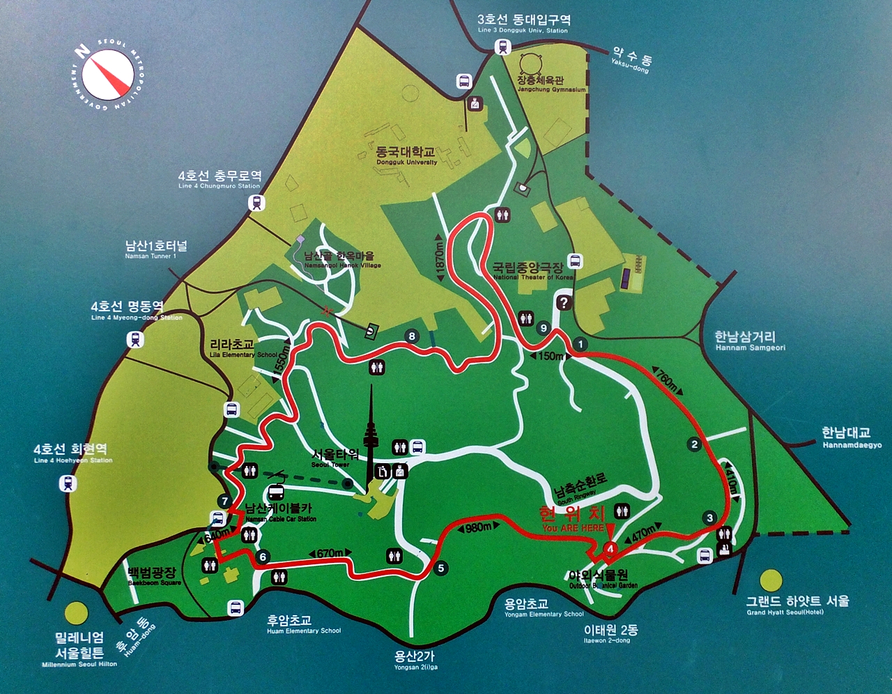 여름밤에 산책하면 더욱 좋은 7.5km의 남산 둘레길.