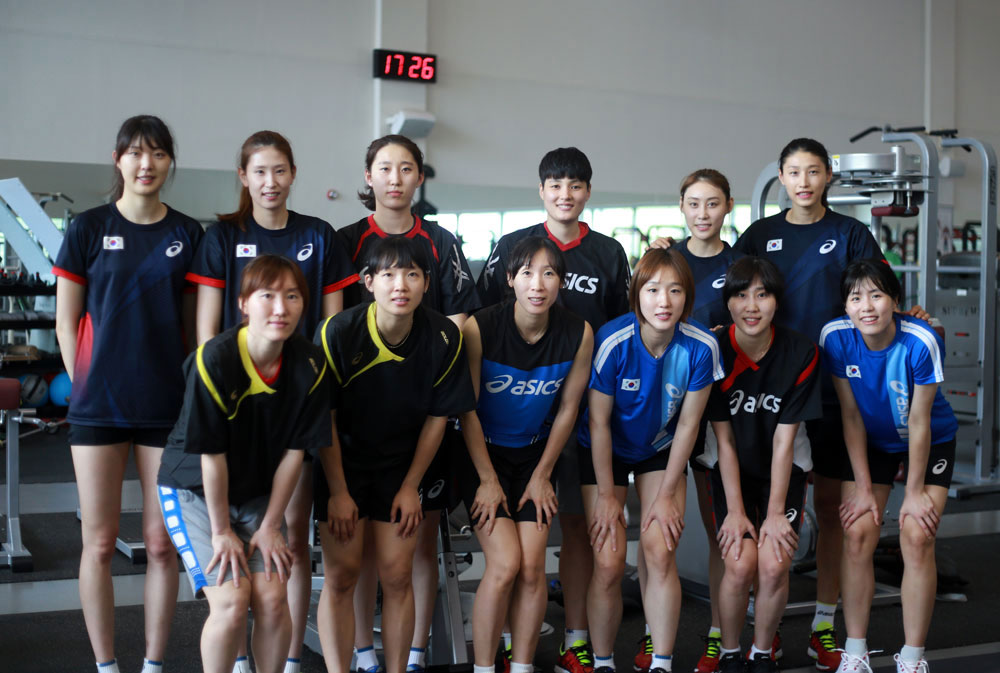  리우 올림픽에 출전하는 여자배구 대표팀 선수들.