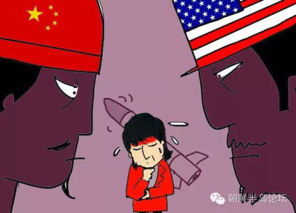 지난 4월 남양상보에 게재된 한국 정부의 사드 배치 관련 만평.
