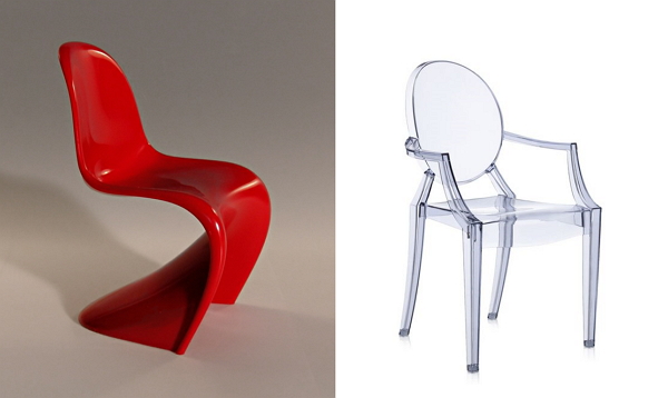 플라스틱 디자인 역사에 길이 남은 판톤 의자와 루이고스트 의자.