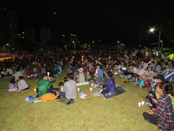 김천혁신도시 안산공원 이틀째 촛불문화제, 시민 1300여명 참여 