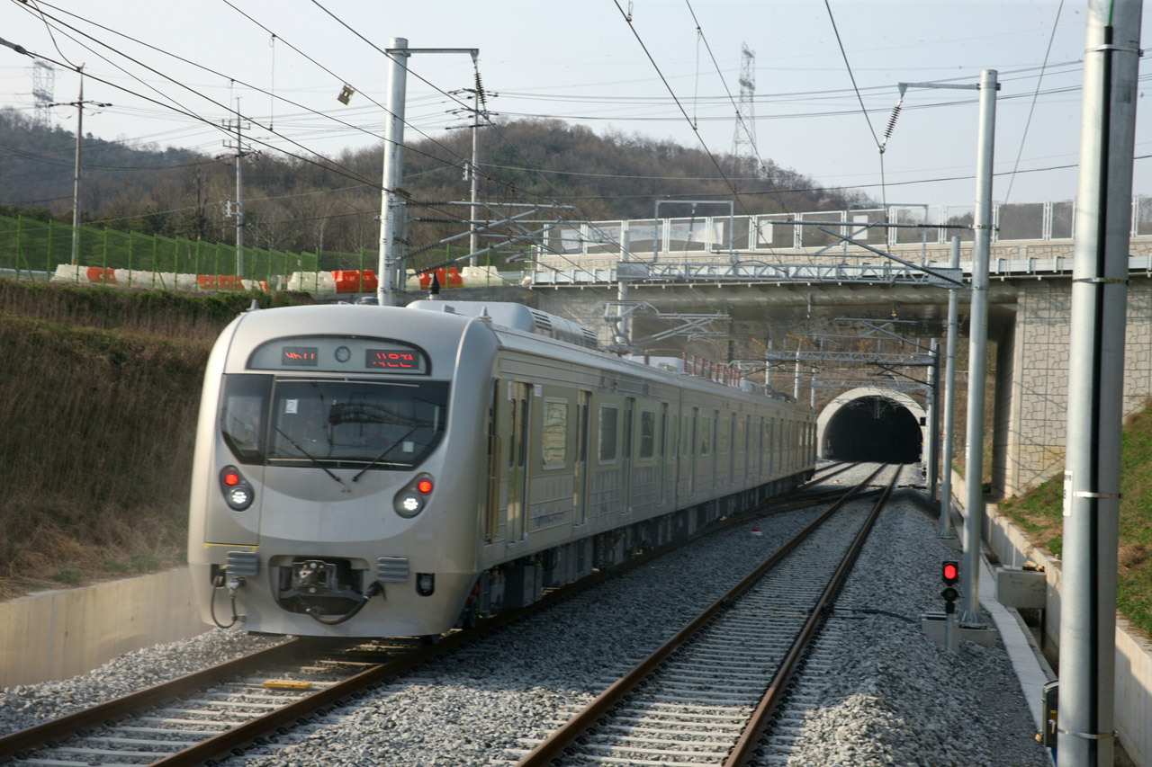성남여주복선전철 시험운행 모습