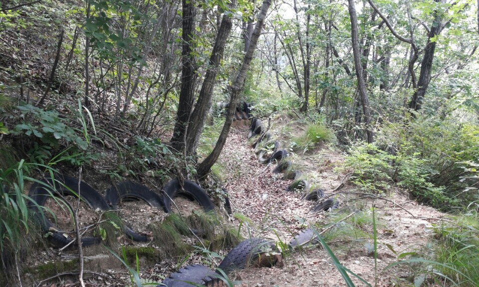 백두대간 마루금에 있는 미철거된 군사용 교통호 청주충북환경운동연합과 백두대간보전시민연대, (사)풀꿈환경재단, (사)백두대간연구소가 주최한 7박8일의 백두대간 생태 탐사시 태백산 마루금인 마구령에서 고치령 사이에 군사용으로 조성된 교통호가 철거되지 않고 있음