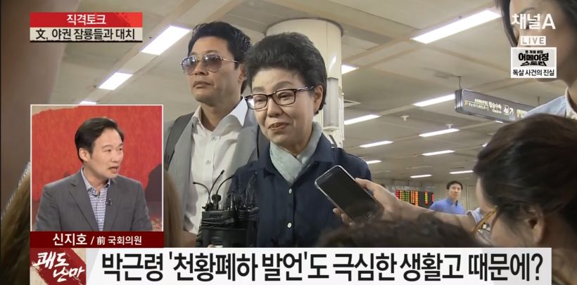  신지호 전 국회의원이 출연한 채널A <이용환의 쾌도난마>(8/23) 화면 갈무리
