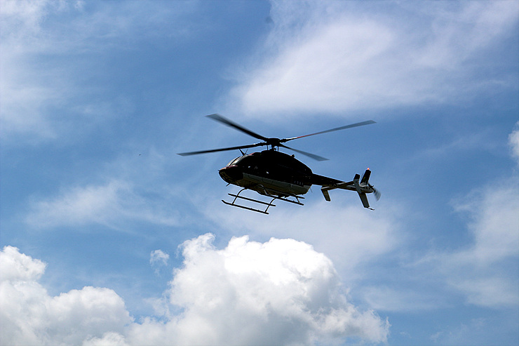 백두산 헬기 투어 모습