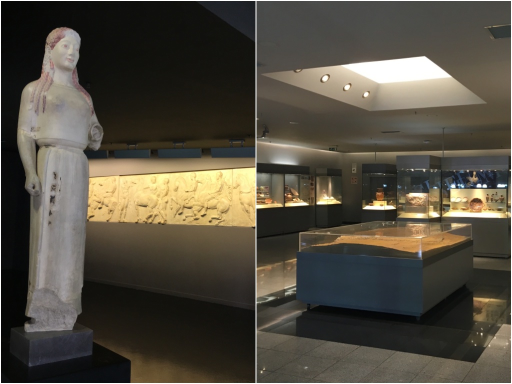  역시 아테네답게 공항 내에도 승객들이 무료로 관람할 수 있는 박물관이 있었다.
