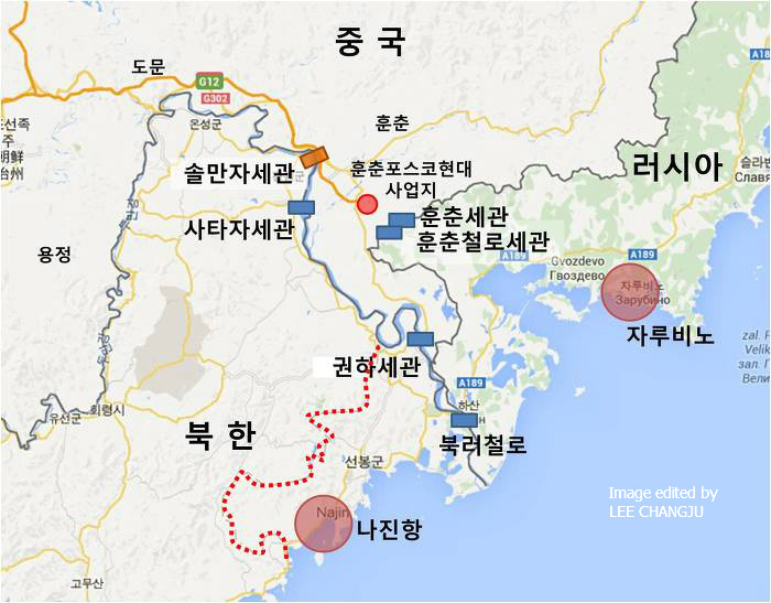 중국은 훈춘시를 통해 북한과 러시아의 항만을 빌려 동해로 진출하는 물류라인을 확보하기 위한 전략을 전개하고 있다. 본 기사는 북러철교 인근의 국경지역을 중심으로 현황을 살펴보고 있다.