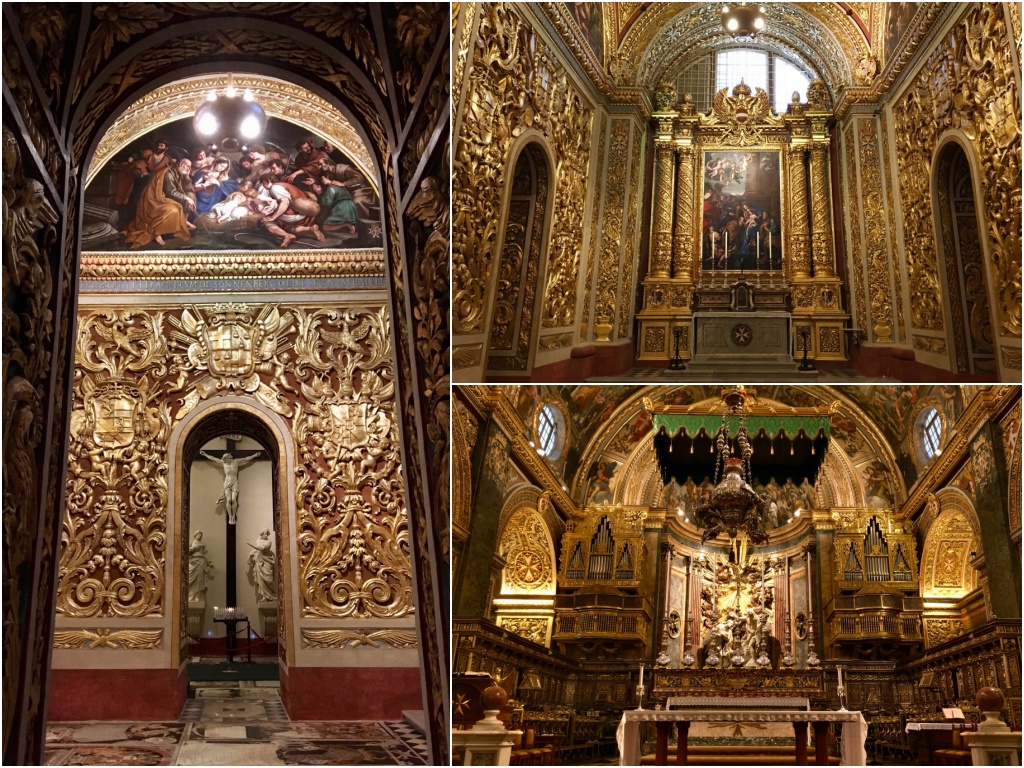  성당 내부는 전체가 황금빛으로 장식되어 있다.
