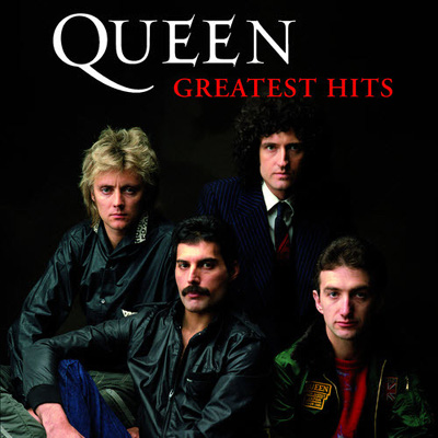  퀸의 < Greatest Hits > 표지(2011년 리마스터링 버전). 영국 음반 순위에 900주 이상 이름을 올린 스테디셀러다.
